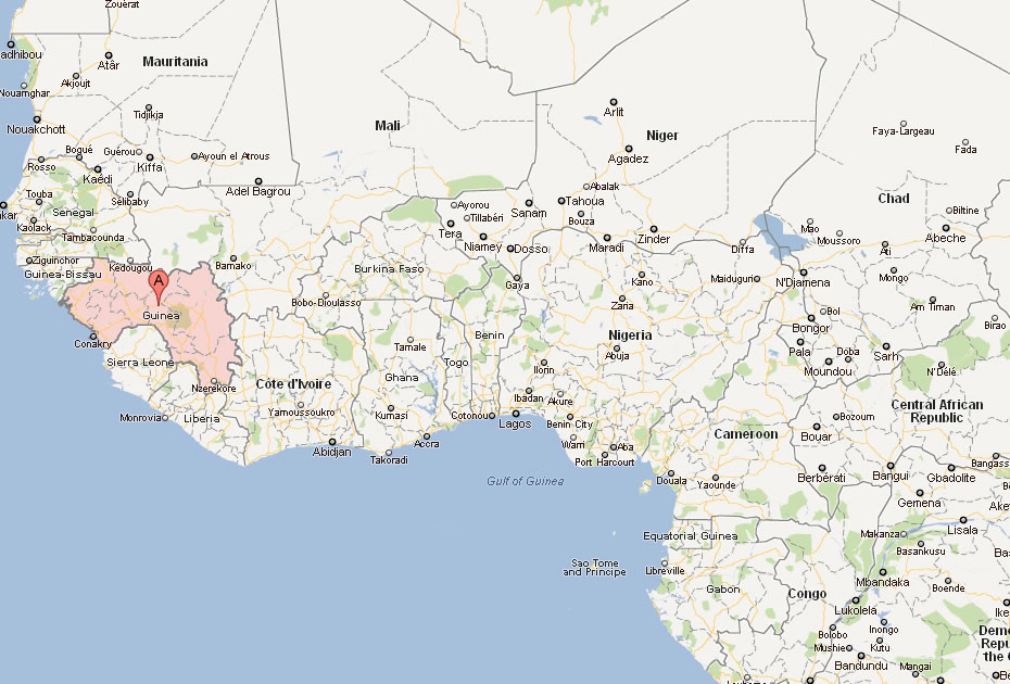 carte du guinee afrique